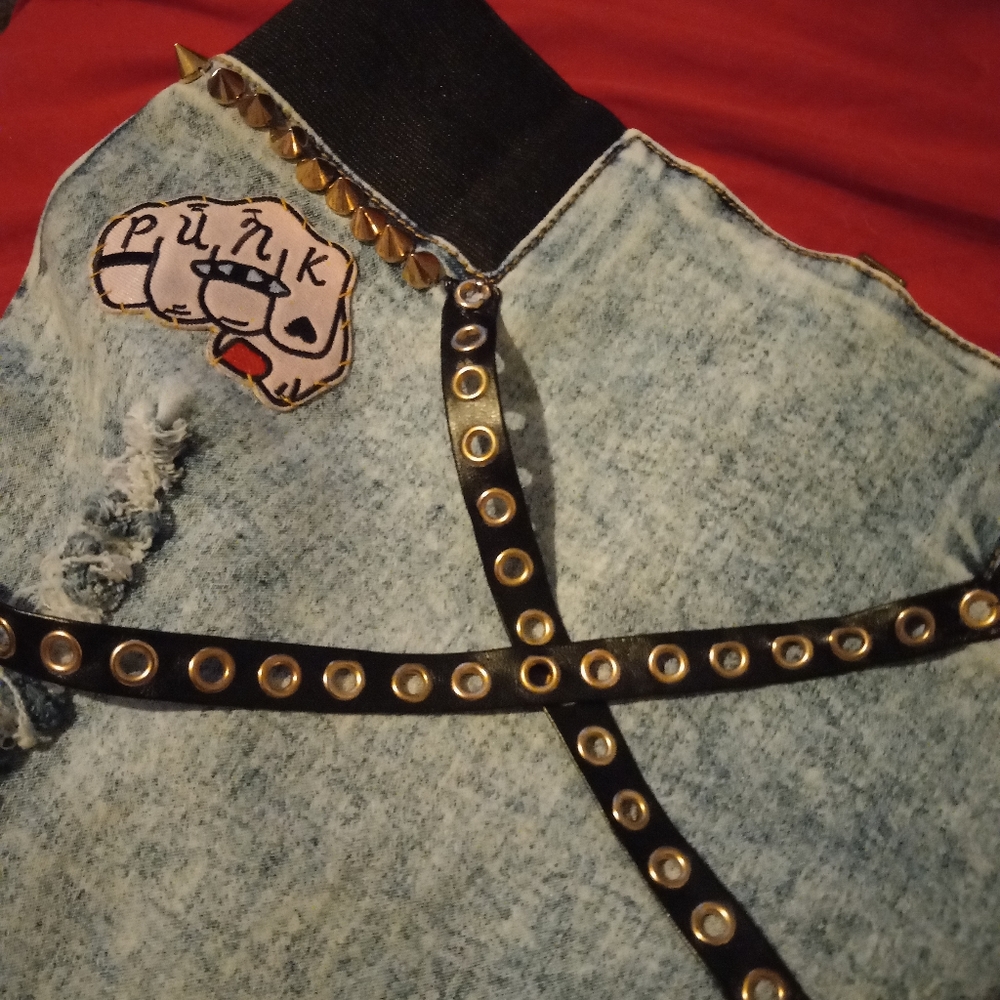 Nicki Minaj retro 80s aesthetic acid washed custom punk skirt- SOLD@hosted store - Picture 8 of 16